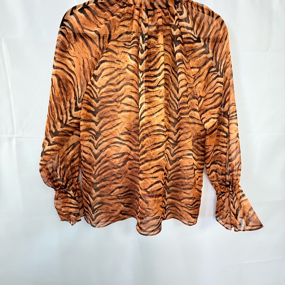 Misa Los Angeles Orange Brown with full sleeves Blouse